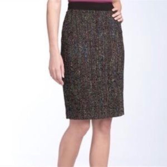 NEW Trina Turk Rainbow Multicolor Tweed Skirt - Picture 2 of 8
